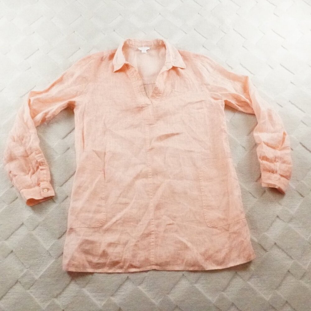 J. Jill Peach Linen Tunic Top